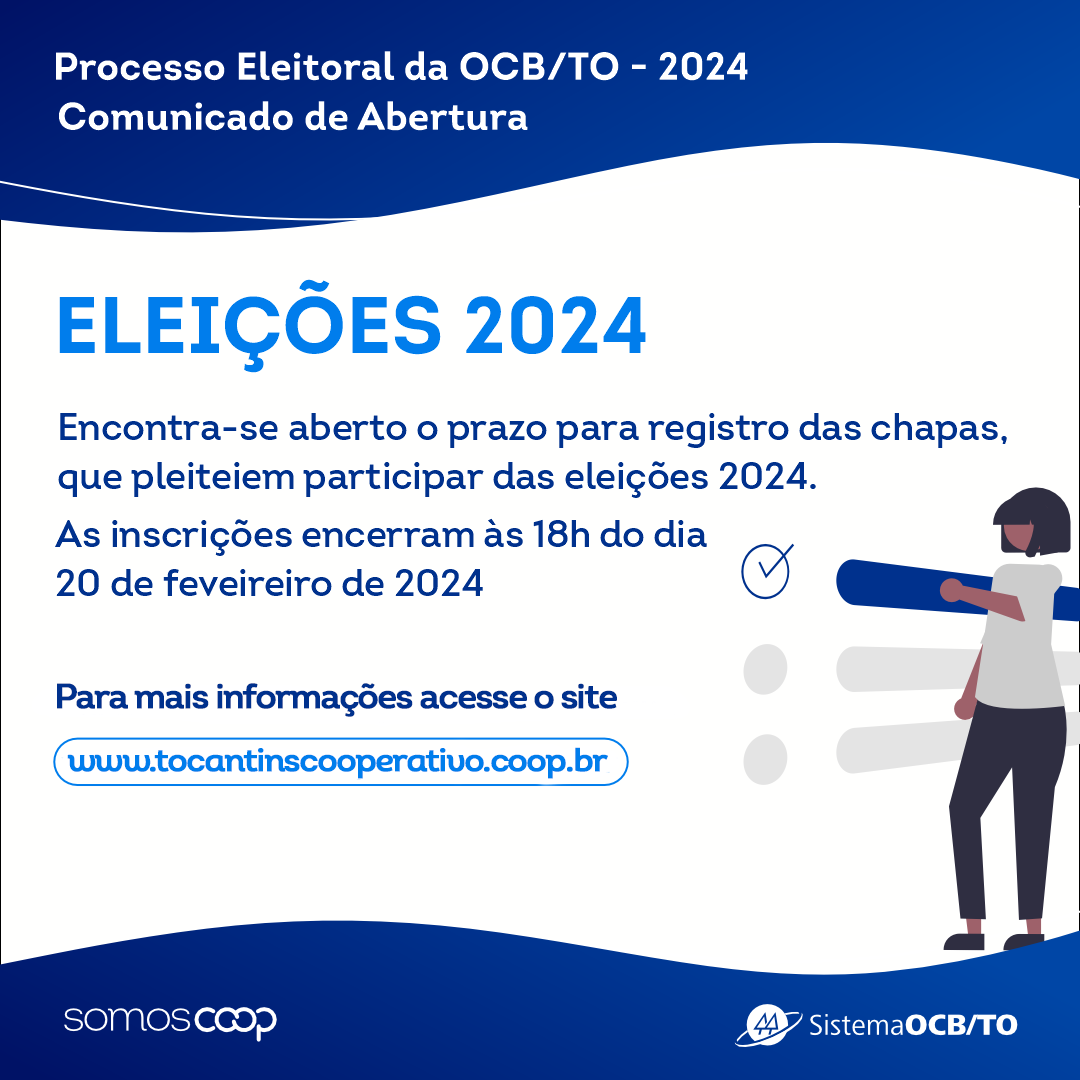 Comunicado de Abertura - Processo Eleitoral OCB/TO – 2024