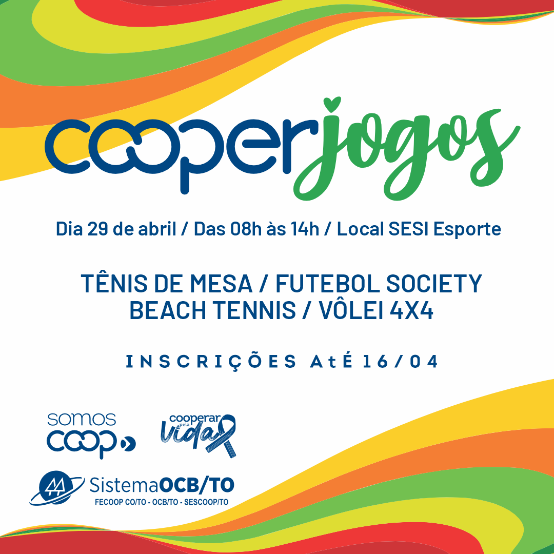 Inscrições para o Cooperjogos seguem até este domingo, 16