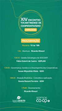 XIV ENCONTRO TOCANTINENSE DE COOPERATIVISMO