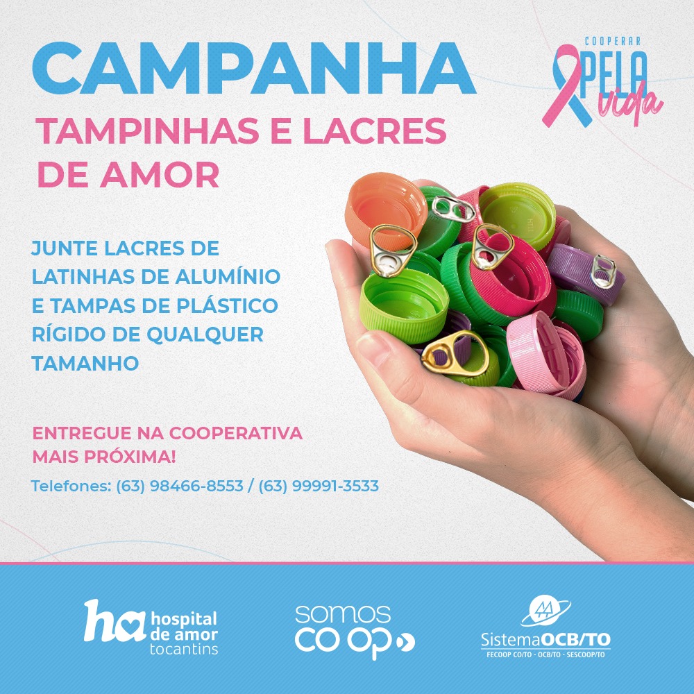 Saiba como Cooperar Pela Vida juntando tampas de plástico e lacres de latas neste final de ano