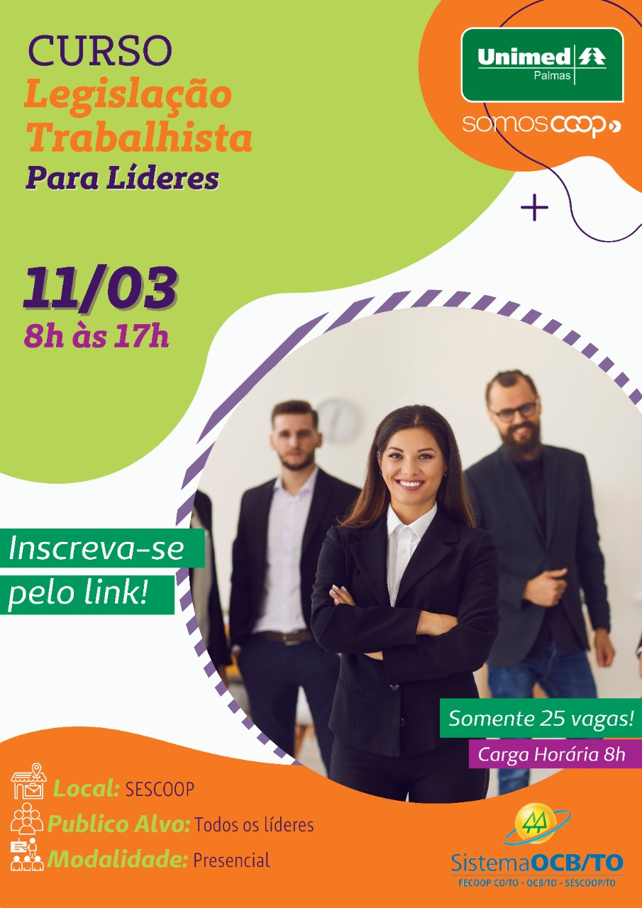 Inscrições abertas para o Curso Legislação Trabalhista para Líderes