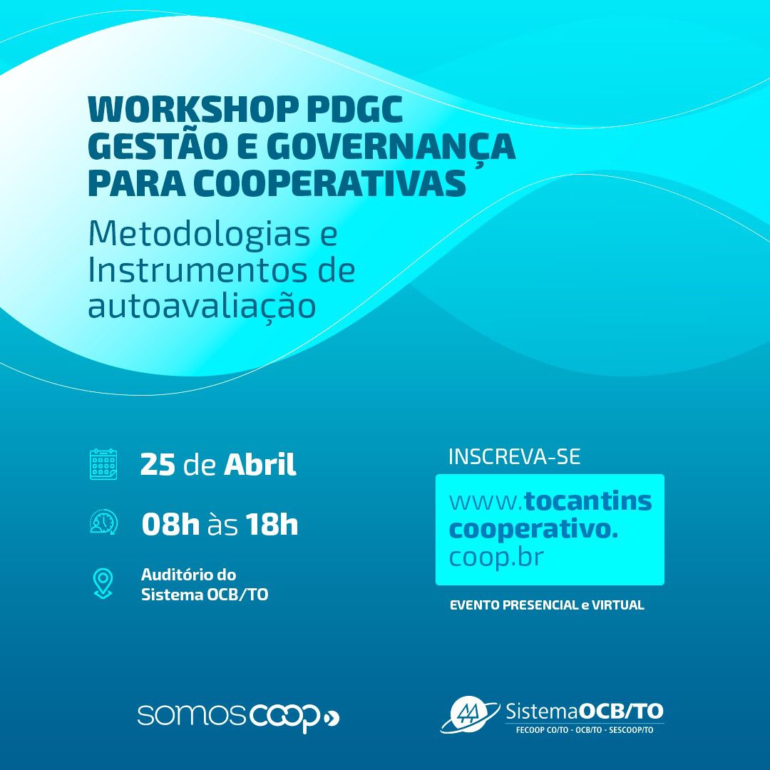Workshop PDGC Gestão e Governança para Cooperativas abre inscrições