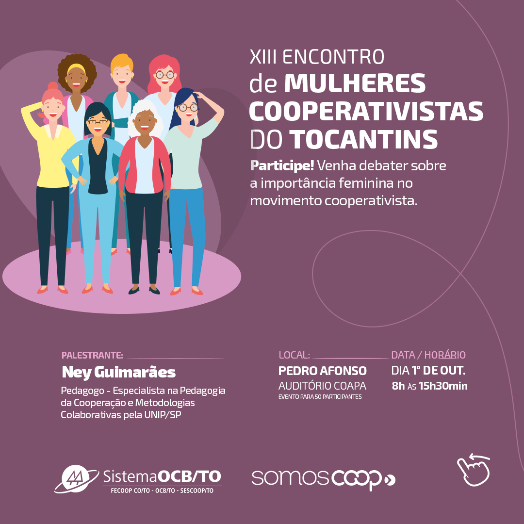 XIII Encontro de Mulheres Cooperativistas do Tocantins será realizado em Pedro Afonso 