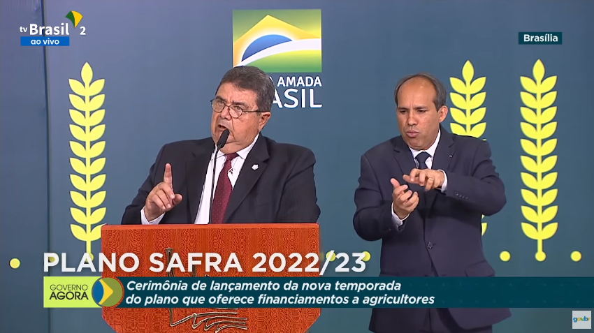 Governo anuncia R$ 340 bi para o Plano Safra 22/23